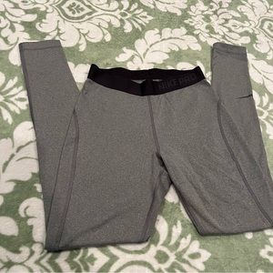 Nike pro dri fit gray leggings / athletic tights